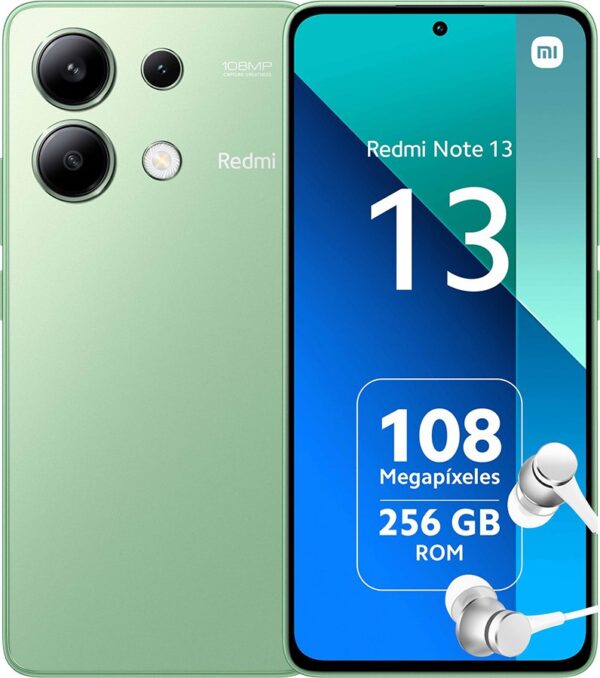Redmi Note 13 -Colors Midnight Black, Mint Green, Ice Blue -Free Delivery