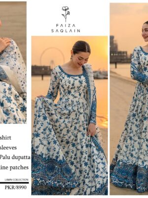 FAIZA SAQLAIN STYLISH AIRJET LAWN SUIT