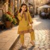 2 Pc Printed Cotton Kurta Pyjama Suits for Stylish Little Girls Up to 12 Years