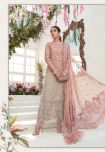 Nisa's Dhanak Full Embroidered 3Pc Suits for Elegant Ladies & Girls