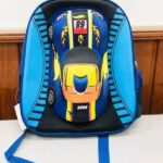 School Students Backpack Racing Car Style
