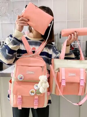 School Students Backpack Set 4In1
