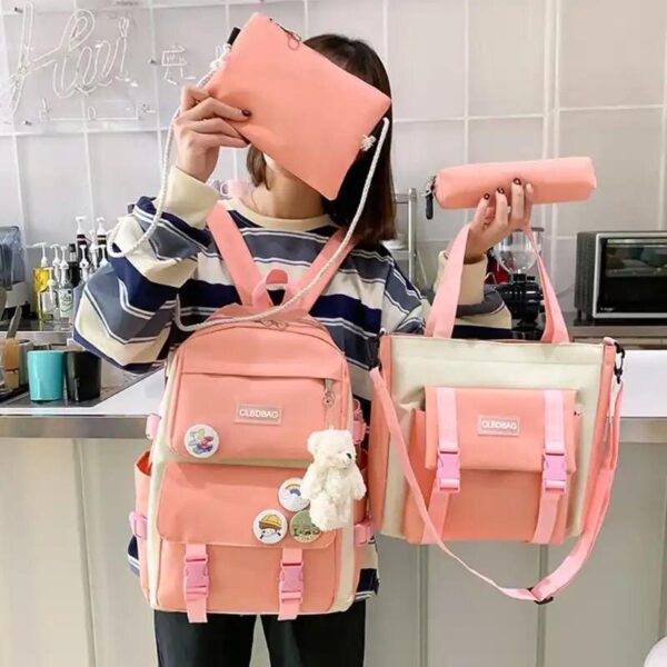 School Students Backpack Set 4In1