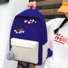Blue Cat Embroidered Oxford Backpack for Teenage Girls