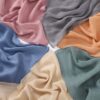 Ladies Chiffon Pleated Headscarf Shawl Breathable Size 175cm