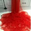 Ladies Ultra Thin Red Ice Silk Scarf Beach Sunscreen Protection