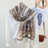 Ladies Retro Paisley Printed Scarf for Traveling Size 80 x 180cm