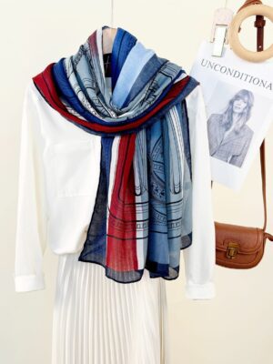 Ladies Printed Long Scarf For Traveling Size 80x185cm