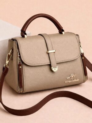 Ladies & Teenagers Rexene Shoulder Handbags -Color Beige