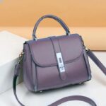 Ladies & Teenagers PU Leather Shoulder Handbags -Color Purple