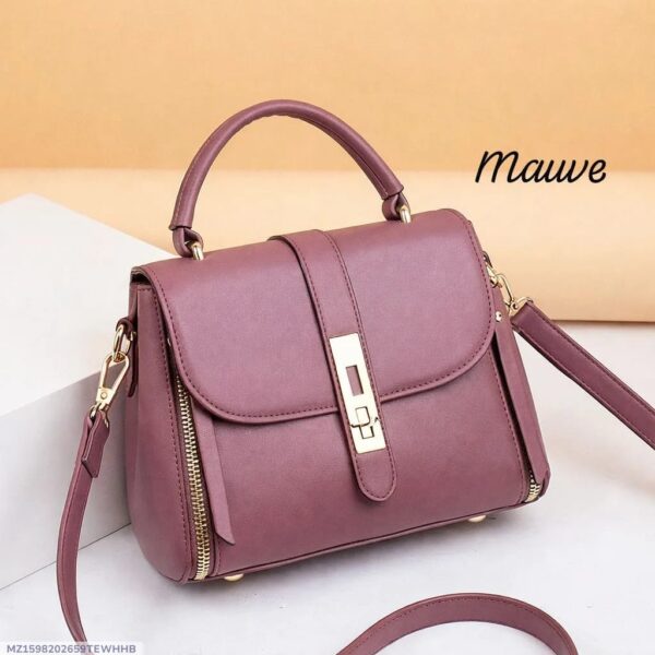 Ladies & Teenagers, Leather Shoulder Handbags -Color Light Purple