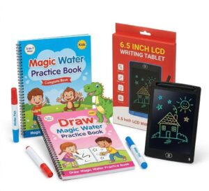 Drawing and Writing Book Set with LCD Tablets & Water Canvases for Kids