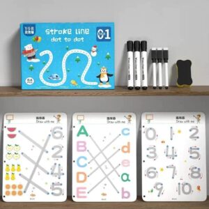 A5 Stroke Dot to Writing Learning Book for Kids