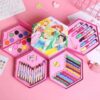 Art Coloring Kit Set Hexagonal style for Kids