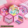 Art Coloring Kit Set Hexagonal style for Kids