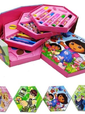 Dora the explorer Art Craft Pink Blue Kit 46 Pcs Set for Kids