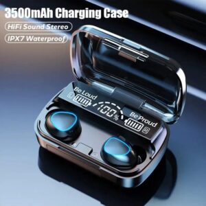 Mobiles M10 Wireless Bluetooth Earbuds, LED Battery Display