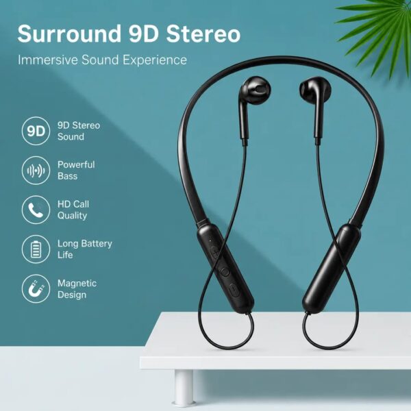Wireless 9D Bluetooth Headset with microphone