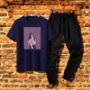 Women's Blue Black Cotton Tracksuits