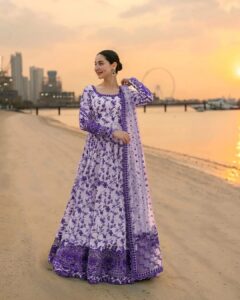 Women's 3Pc Stitched Printed Lawn Maxi Suits