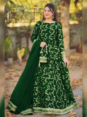 Women's 4Pc Shamoz Silk Lehenga Choli Party Suits