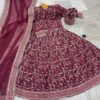 Women's 4Pc Shamoz Silk Lehenga Choli Suits