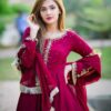 Women's 3Pc Stitched Chiffon Embroidery Maxi Suits