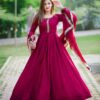 Women's 3Pc Stitched Chiffon Embroidery Maxi Suits