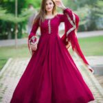 Women's 3Pc Stitched Chiffon Embroidery Maxi Suits