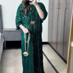 Women's 1 Pc Stitched Moonlight Applique Kaftan