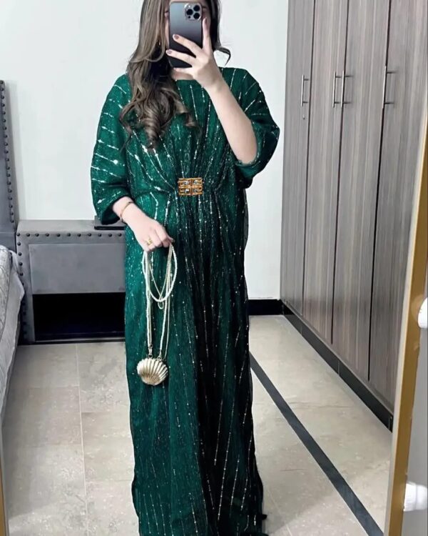 Women's 1 Pc Stitched Moonlight Applique Kaftan