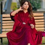 Women's Red Velvet Kaftan
