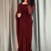 Women's Stitched Plain Chiffon Sari -Multi Colors