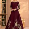 Women's Stitched Silk Embroidered Maxi Suits