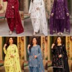 Women's 3Pc Unstitched Dhanak Embroidered Suit 6 Colors