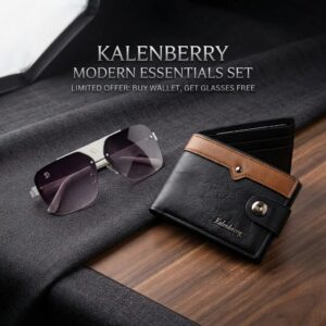 Men's Modern Stylish Leather Wallet -Free Stylish Glasses
