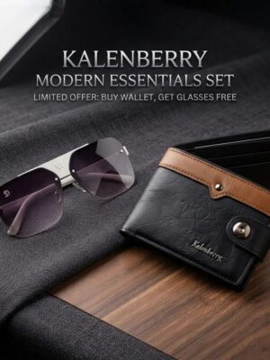 Men's Modern Stylish Leather Wallet -Free Stylish Glasses
