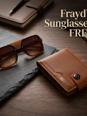 Men's Modern Stylish Leather Wallet -Free Stylish Glasses