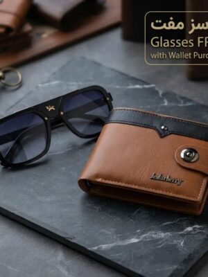Men's Modern Stylish Leather Wallet -Free Stylish Glasses