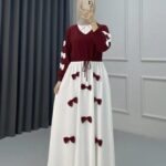 Women's 2Pc Grip Heart Printed Maxi with Jacket Suits