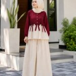 Women's 2 Pc Cotton Frock Shirt & Flapper Trousers