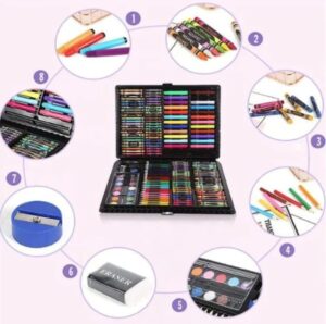 Kids Multicolor Alcohol Markers 150 PC Set with eraser & sharpener