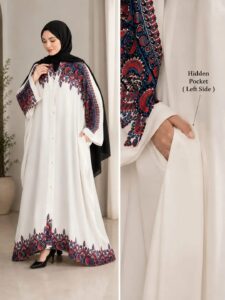 Abaya for Muslimat Printed Georgette