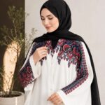 Abaya for Muslimat Printed Georgette
