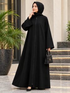 Abaya for Muslimat Nida Plain Classic-Black