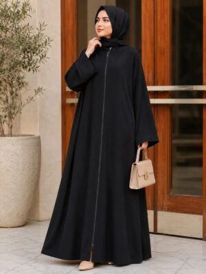 Abaya for Muslimat Nida Plain Classic-Black