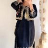 Women's 2Pc Stitched Lienee Sequins Embroidered Suits