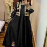 Women's 2Pc Shamoz Silk Embroidered Maxi Jackets Suits