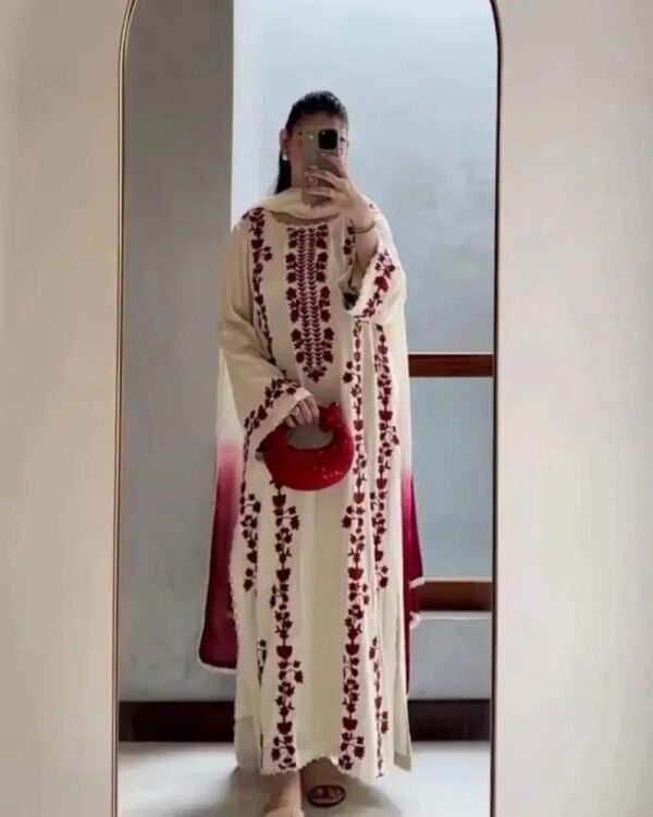 Women's 3Pc Unstitched Dhanak Stylish Embroidered Suits
