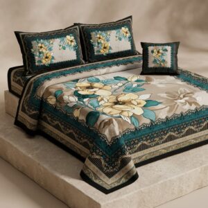 Double Bedsheet 4Pc, 3D Crystal Cotton Awesome Design